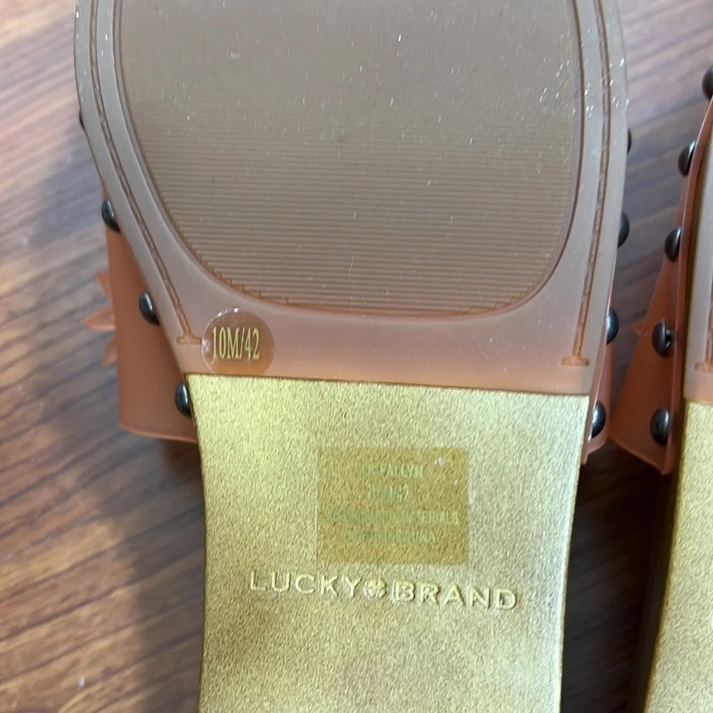 Lucky Brand Fallyn Coral Sands Matte Jelly Platform Sandals - NIB Sz 10M